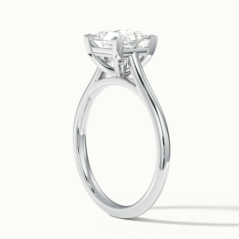 Frey 1 Carat Princess Cut Solitaire Lab Grown Diamond Ring in 14k White Gold