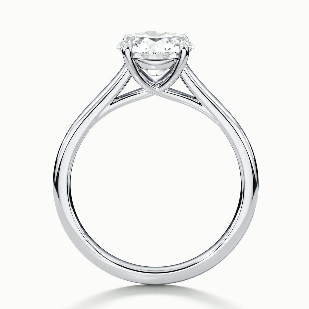 Elena 5 Carat Round Solitaire Lab Grown Diamond Ring in 18k White Gold