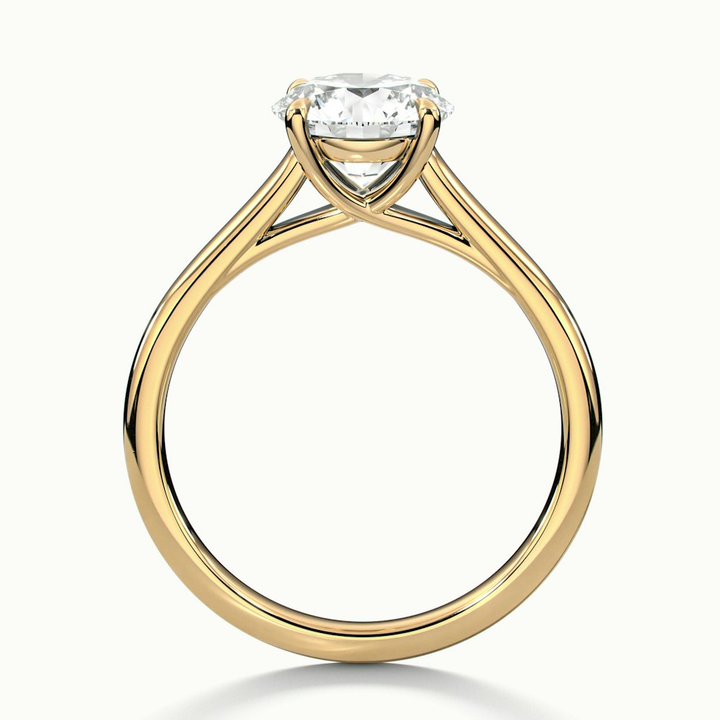 Zara 1.5 Carat Round Solitaire Moissanite Engagement Ring in 10k Yellow Gold