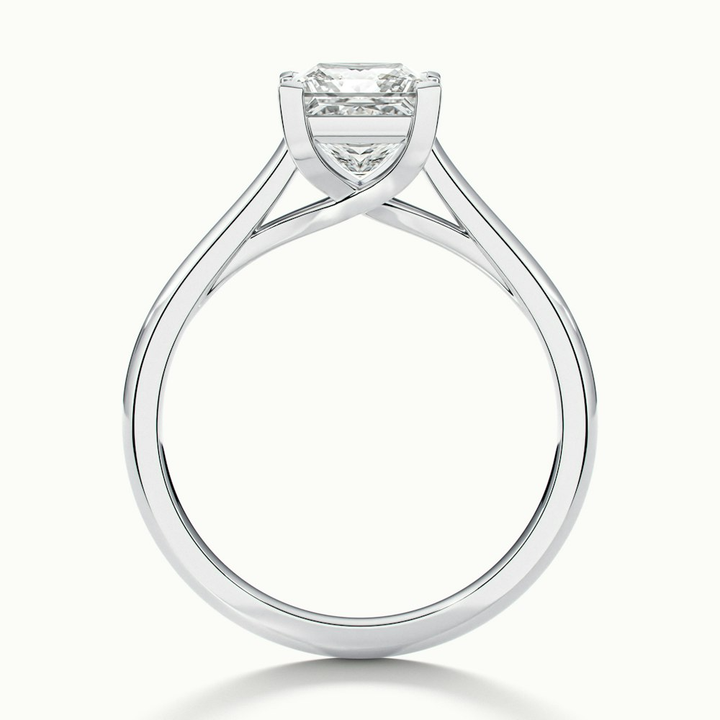 Kai 1.5 Carat Princess Cut Solitaire Moissanite Engagement Ring in 18k White Gold
