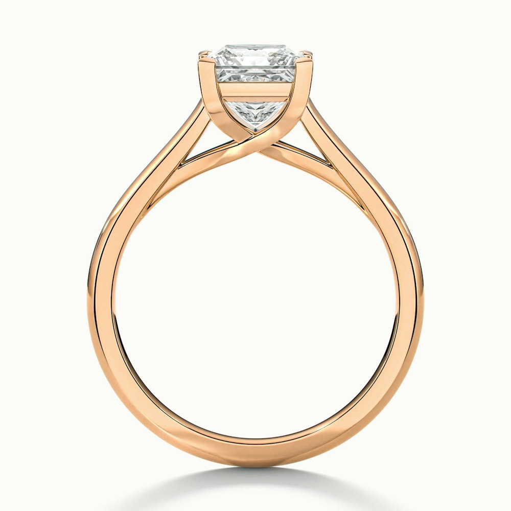 Kai 1 Carat Princess Cut Solitaire Moissanite Engagement Ring in 18k Rose Gold
