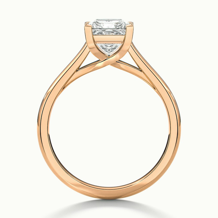 Kai 3 Carat Princess Cut Solitaire Moissanite Engagement Ring in 18k Rose Gold