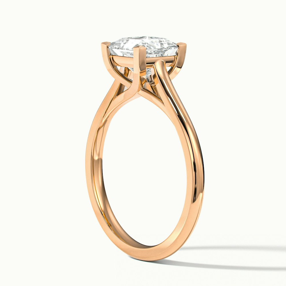 Amaya 2 Carat Princess Cut Solitaire Lab Grown Diamond Ring in 14k Rose Gold