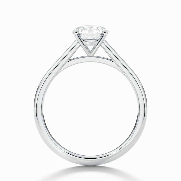 Anika 5 Carat Round Cut Solitaire Lab Grown Diamond Ring in 18k White Gold