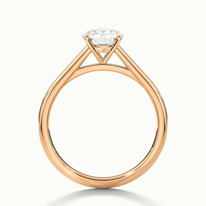 Anika 2 Carat Round Cut Solitaire Lab Grown Diamond Ring in 14k Rose Gold