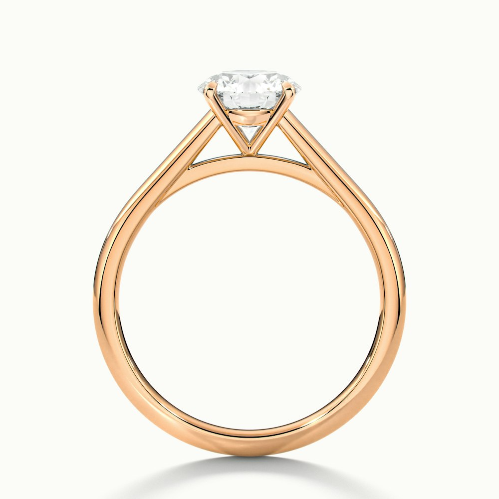 Anika 4 Carat Round Cut Solitaire Lab Grown Diamond Ring in 14k Rose Gold