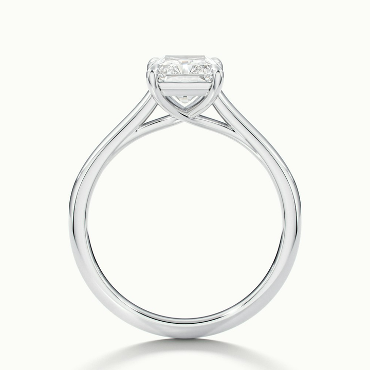 Daisy 5 Carat Radiant Cut Solitaire Lab Grown Diamond Ring in 14k White Gold