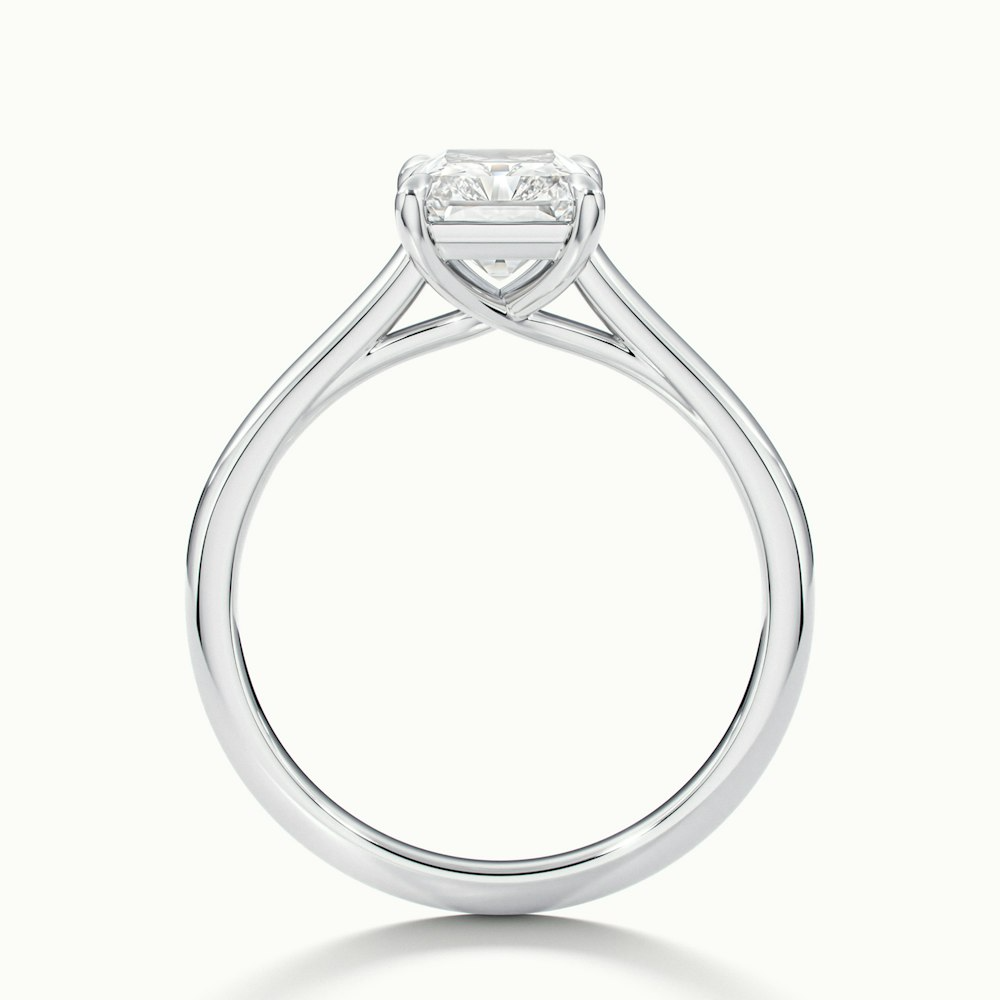 Daisy 3 Carat Radiant Cut Solitaire Lab Grown Diamond Ring in Platinum