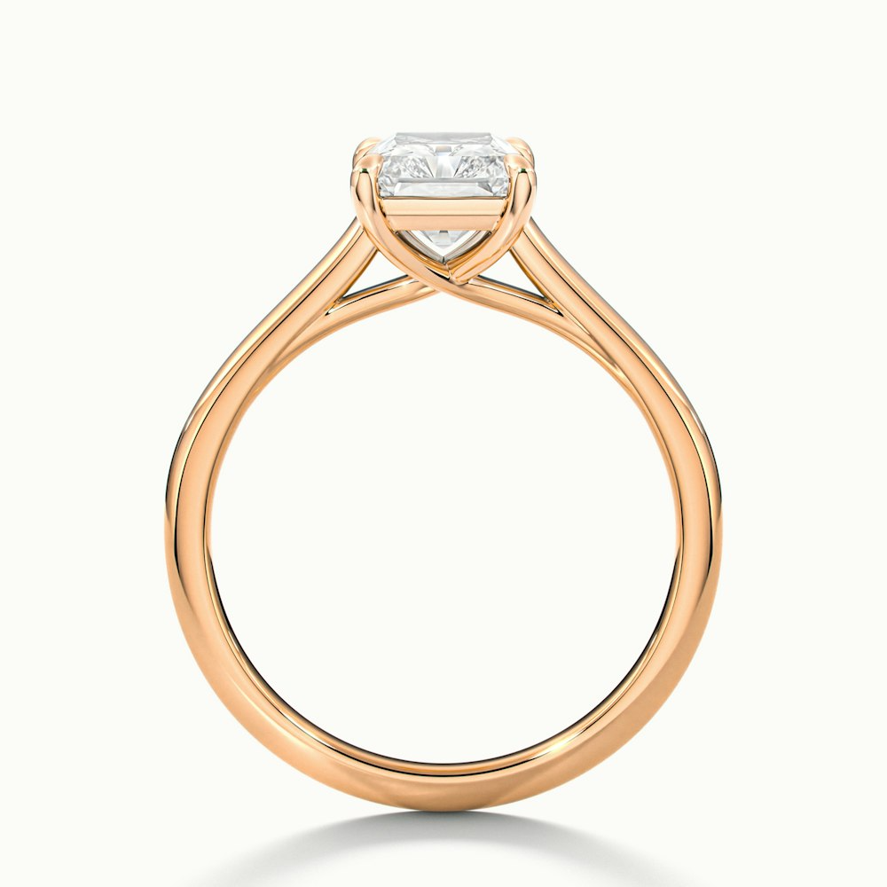 Alia 3 Carat Radiant Cut Solitaire Moissanite Engagement Ring in 14k Rose Gold