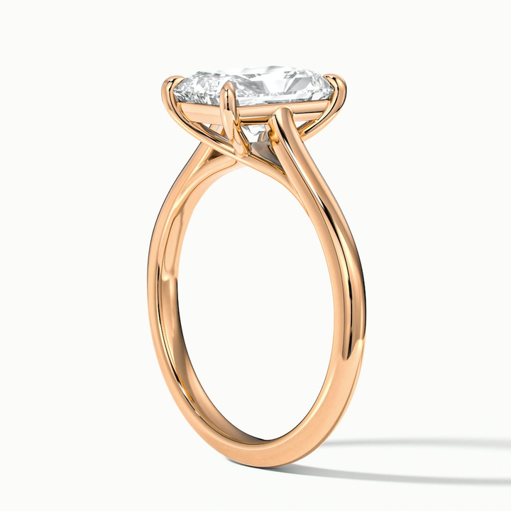 Daisy 2.5 Carat Radiant Cut Solitaire Lab Grown Diamond Ring in 10k Rose Gold
