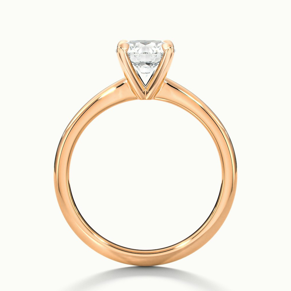 Zoey 2 Carat Round Solitaire Moissanite Engagement Ring in 10k Rose Gold