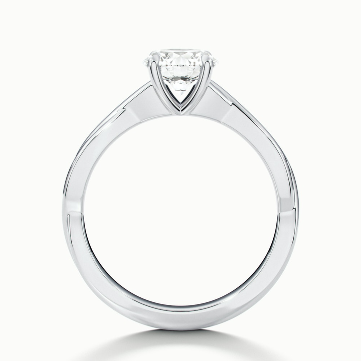 Zoya 5 Carat Round Solitaire Lab Grown Engagement Ring in 18k White Gold