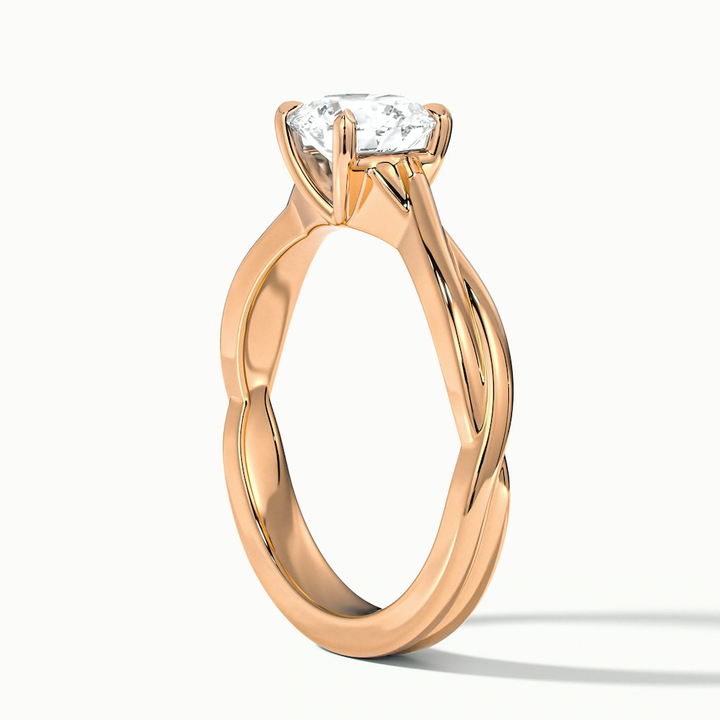 Zoya 3.5 Carat Round Solitaire Lab Grown Engagement Ring in 10k Rose Gold