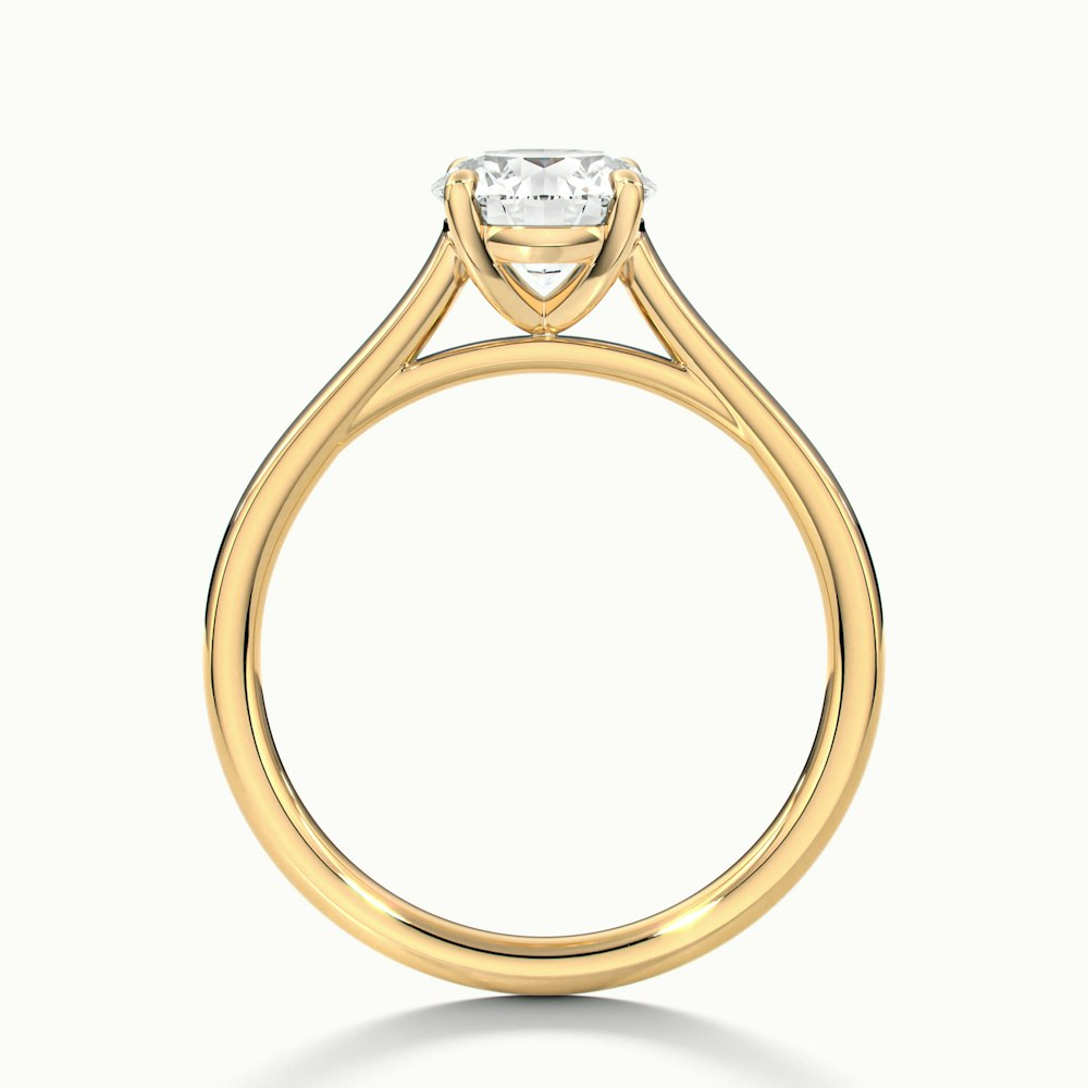 Anaya 2 Carat Round Cut Solitaire Moissanite Diamond Ring in 14k Yellow Gold