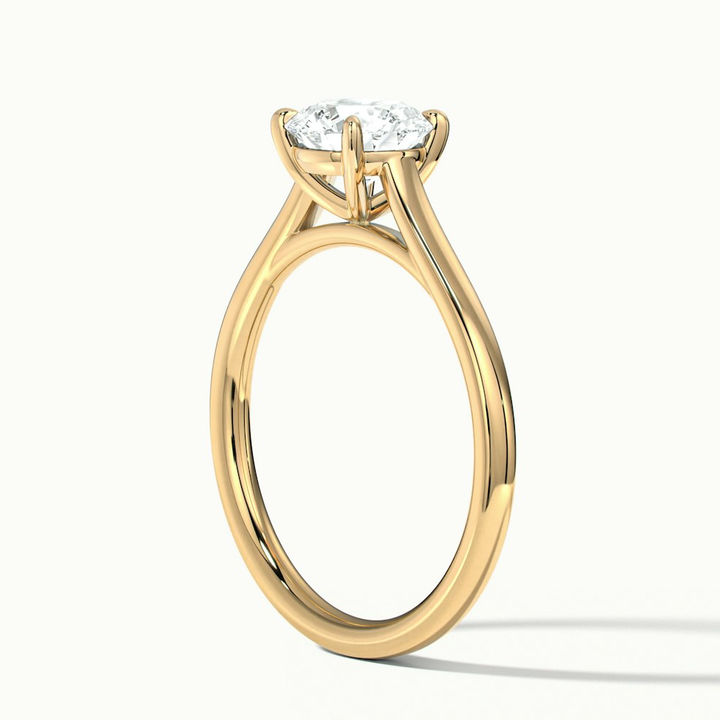 Anaya 2.5 Carat Round Cut Solitaire Moissanite Diamond Ring in 10k Yellow Gold