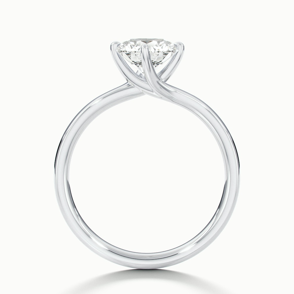 Alia 2.5 Carat Round Solitaire Lab Grown Engagement Ring in 10k White Gold