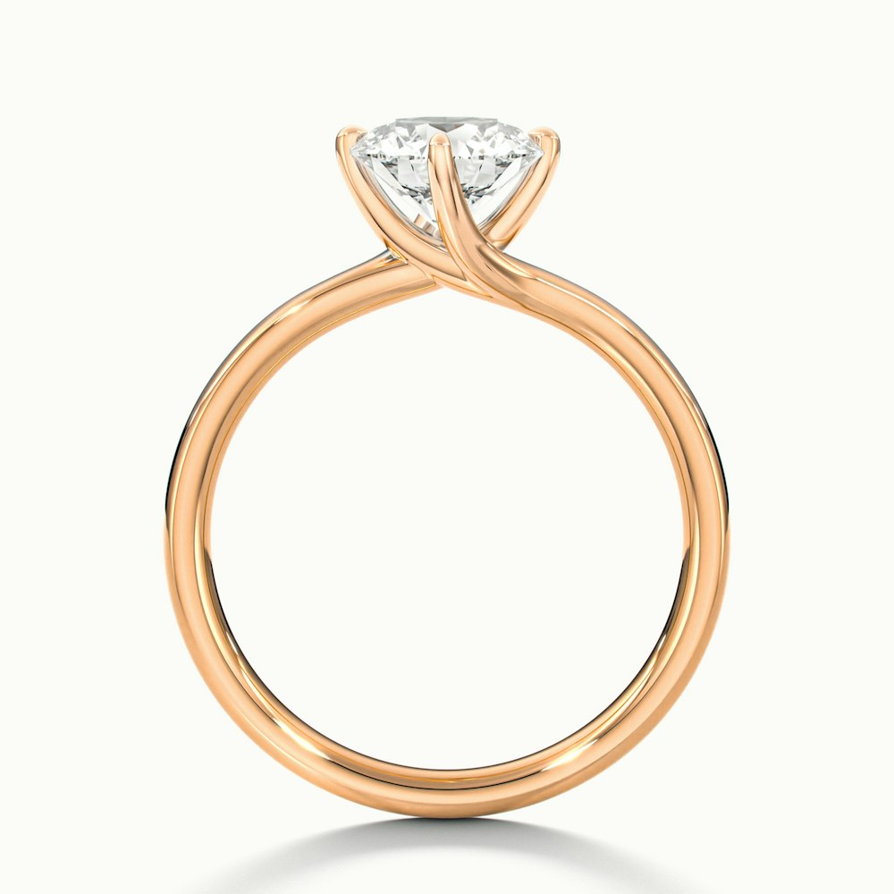 Daisy 3.5 Carat Round Solitaire Moissanite Diamond Ring in 10k Rose Gold