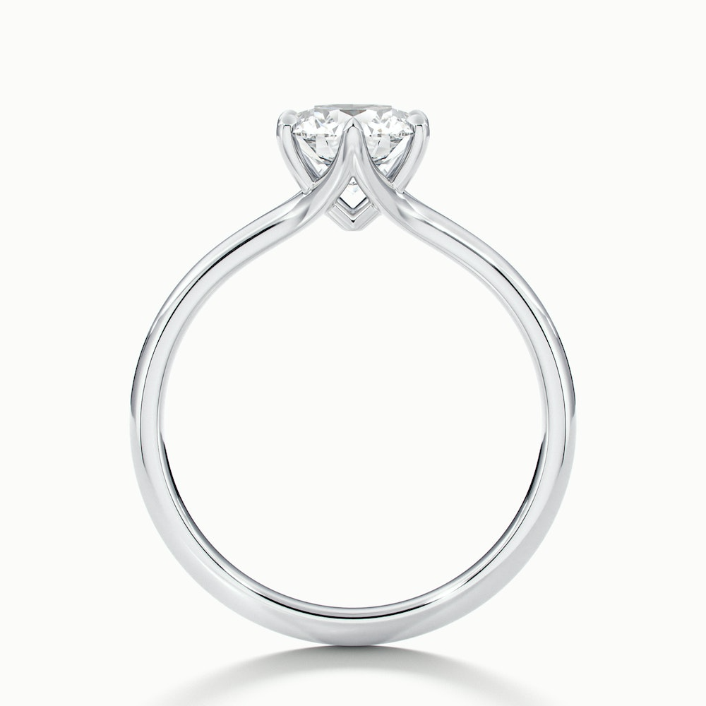 Gina 5 Carat Round Solitaire Lab Grown Engagement Ring in 18k White Gold