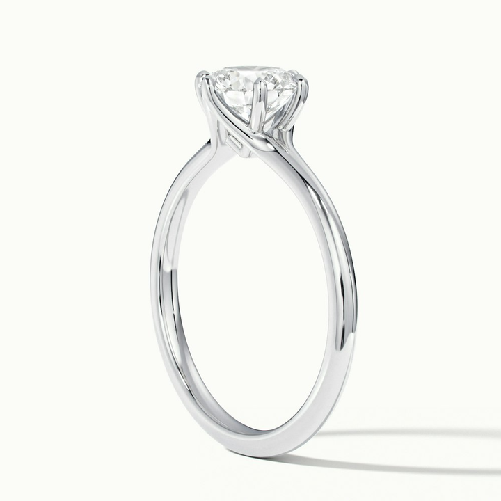Gina 1 Carat Round Solitaire Lab Grown Engagement Ring in 10k White Gold