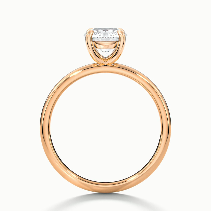 Grace 1 Carat Round Cut Solitaire Lab Grown Engagement Ring in 10k Rose Gold
