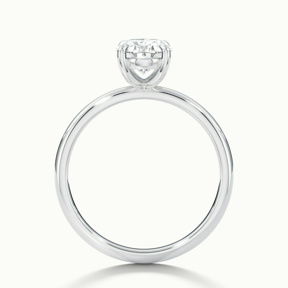 Hailey 2 Carat Oval Cut Solitaire Lab Grown Engagement Ring in 10k White Gold