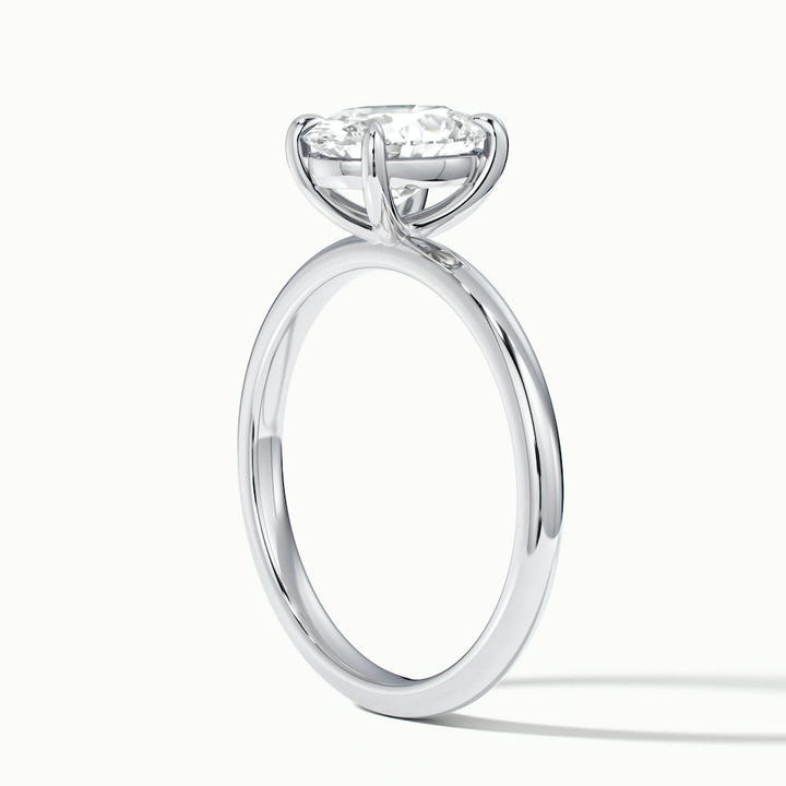 Hailey 1 Carat Oval Cut Solitaire Lab Grown Engagement Ring in 10k White Gold