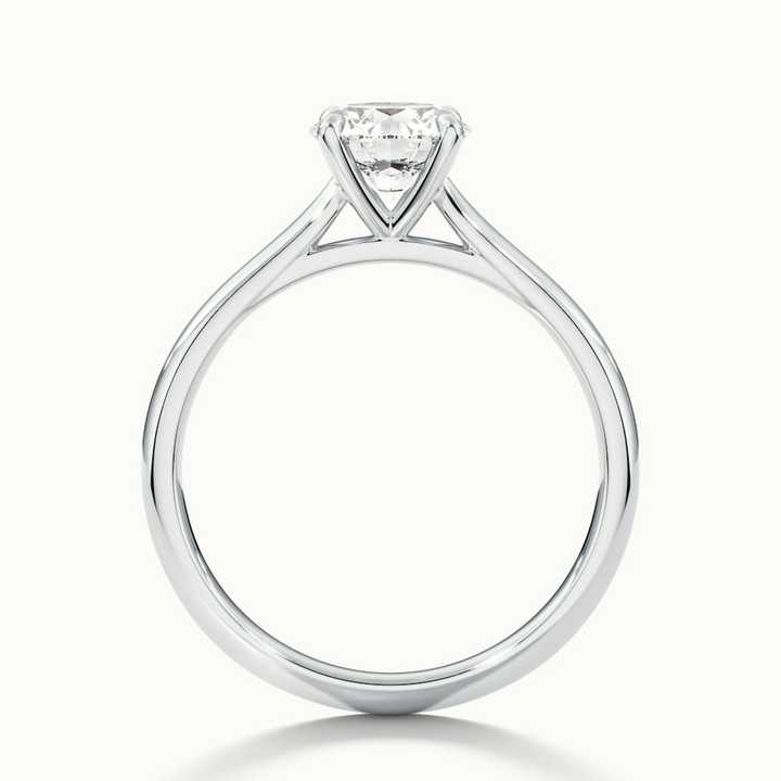 Iris 5 Carat Round Solitaire Lab Grown Diamond Ring in 18k White Gold