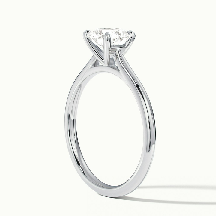 Iara 5 Carat Round Solitaire Moissanite Engagement Ring in 18k White Gold