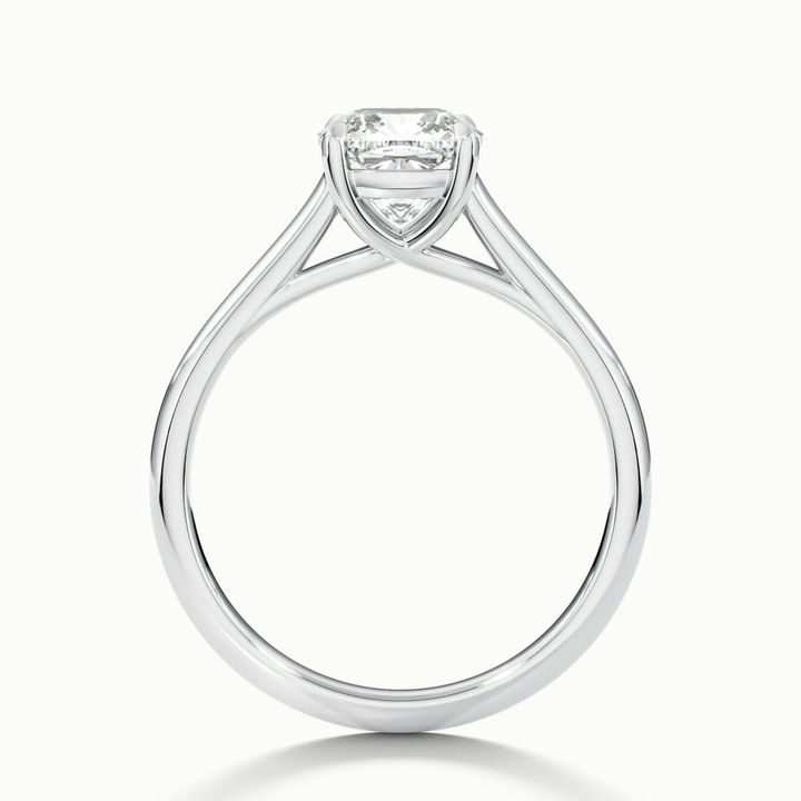 Nelli 1 Carat Cushion Cut Solitaire Moissanite Diamond Ring in Platinum
