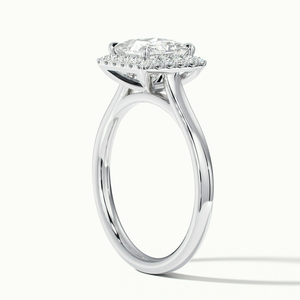Ember 1 Carat Princess Cut Halo Lab Grown Diamond Ring in 14k White Gold