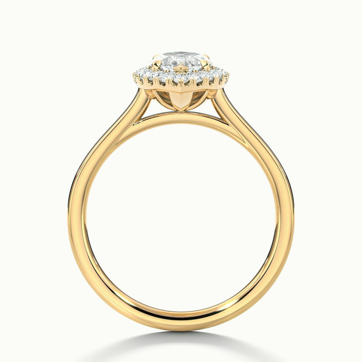 Anaya 1.5 Carat Marquise Halo Lab Grown Diamond Ring in 14k Yellow Gold