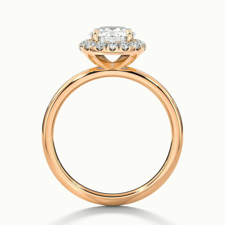 Anya 3.5 Carat Round Cut Halo Moissanite Engagement Ring in 10k Rose Gold