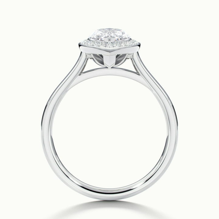 Carla 1 Carat Marquise Halo Lab Grown Diamond Ring in 14k White Gold